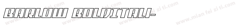 Barlow BoldItali字体转换